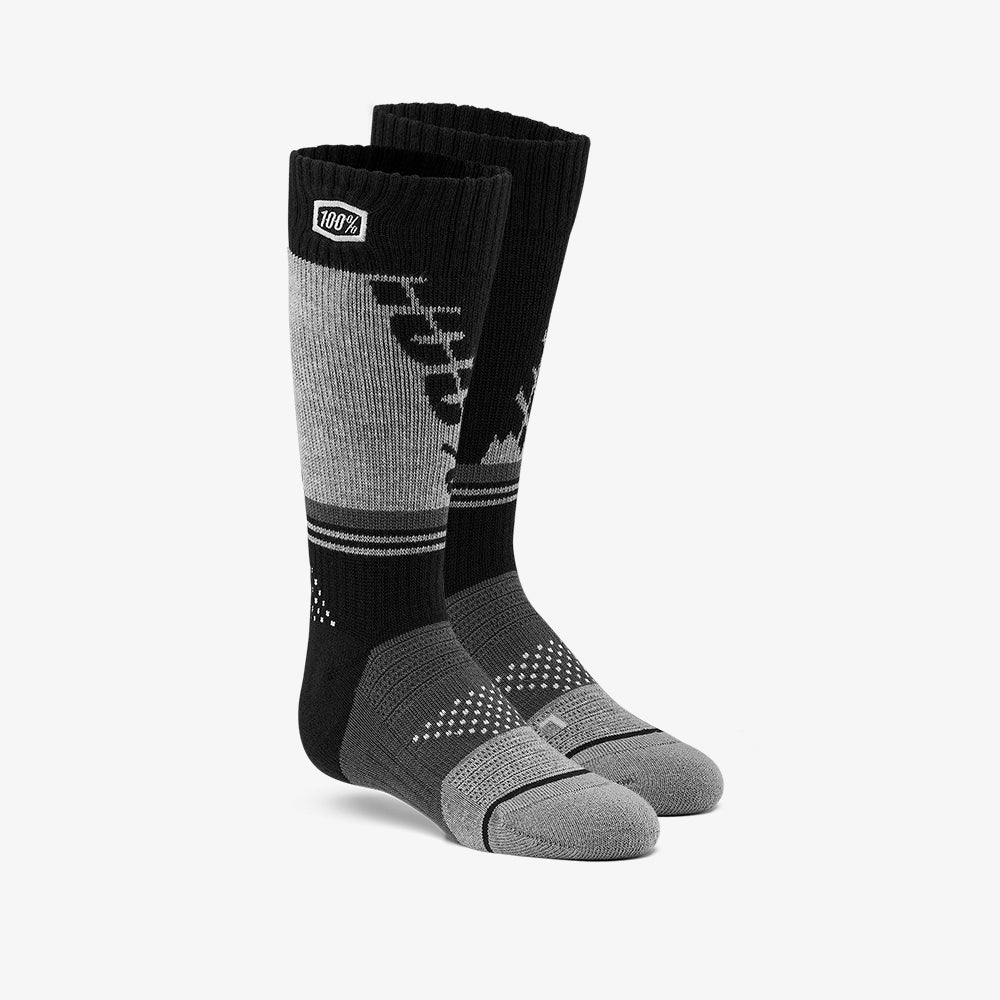 TORQUE Moto Socks - Black/Grey - Youth