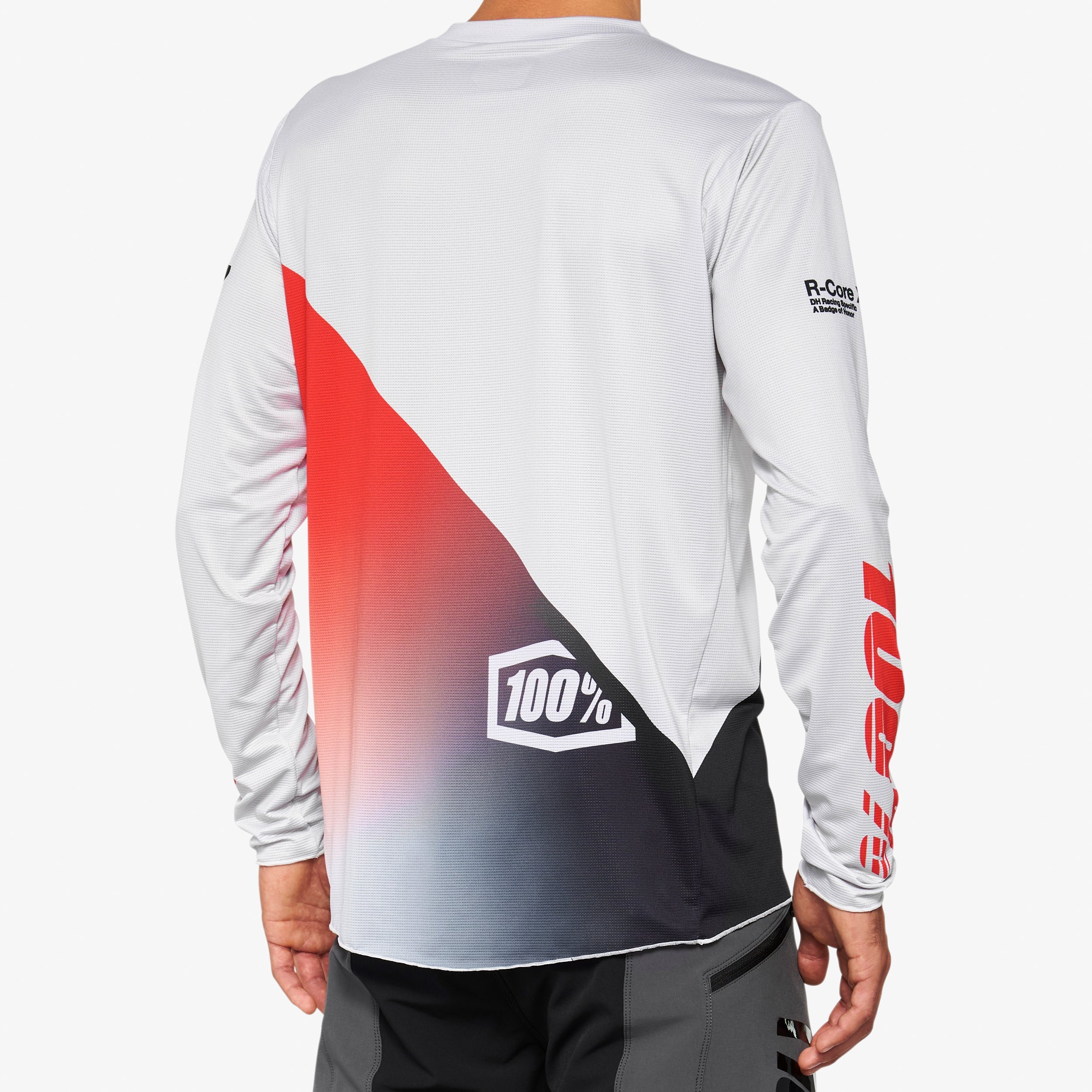 R-CORE-X Long Sleeve Jersey Grey/Racer Red - Secondary