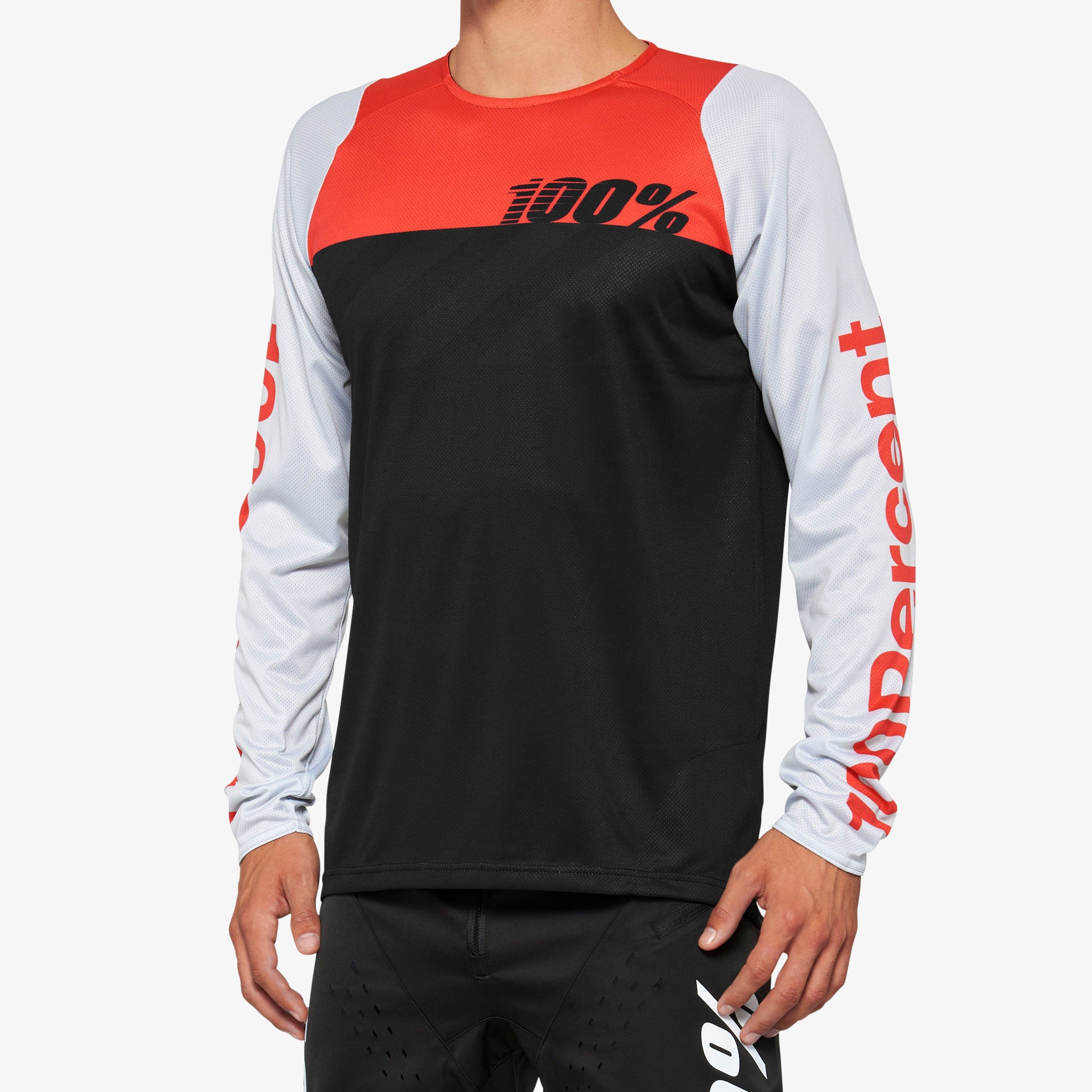 R-CORE Long Sleeve Jersey Black/Racer Red