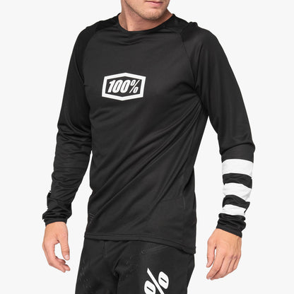 R-CORE Long Sleeve Jersey Black/White