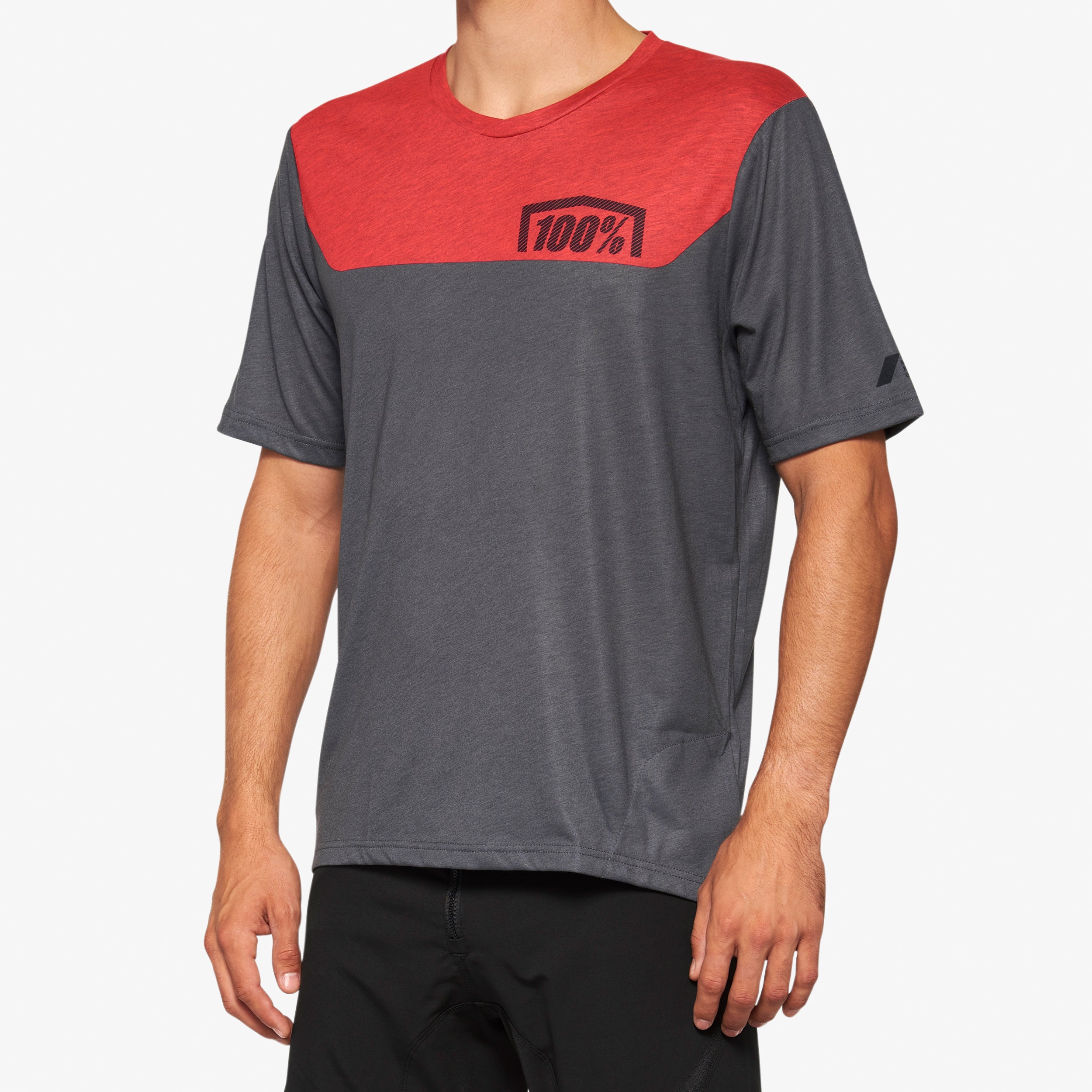 AIRMATIC Short Sleeve Jersey Charcoal/Racer Red