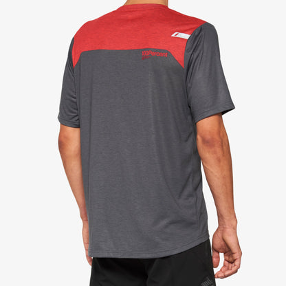 AIRMATIC Short Sleeve Jersey Charcoal/Racer Red