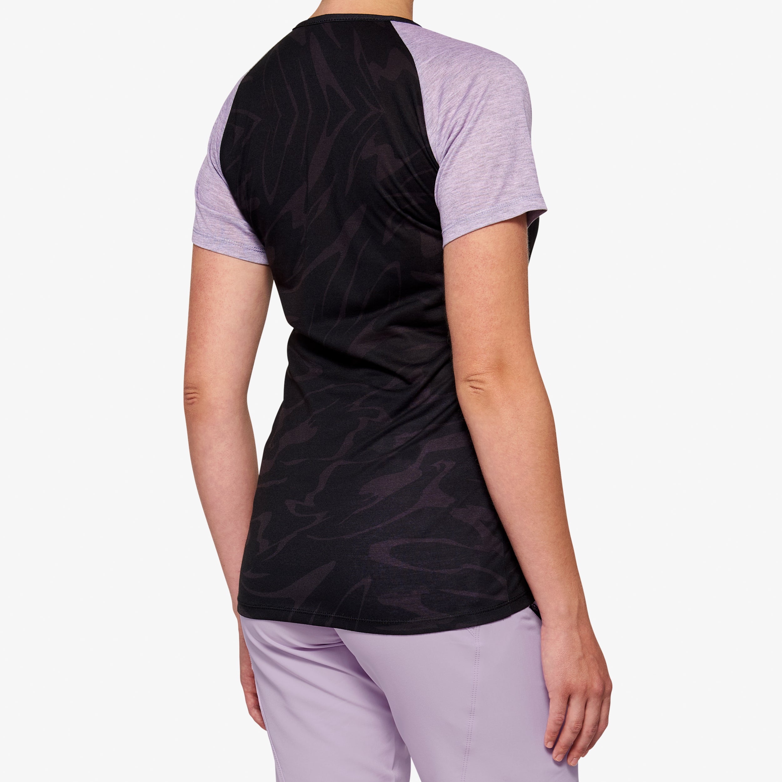 AIRMATIC Women's Short Sleeve Jersey Black/Lavender - Secondary