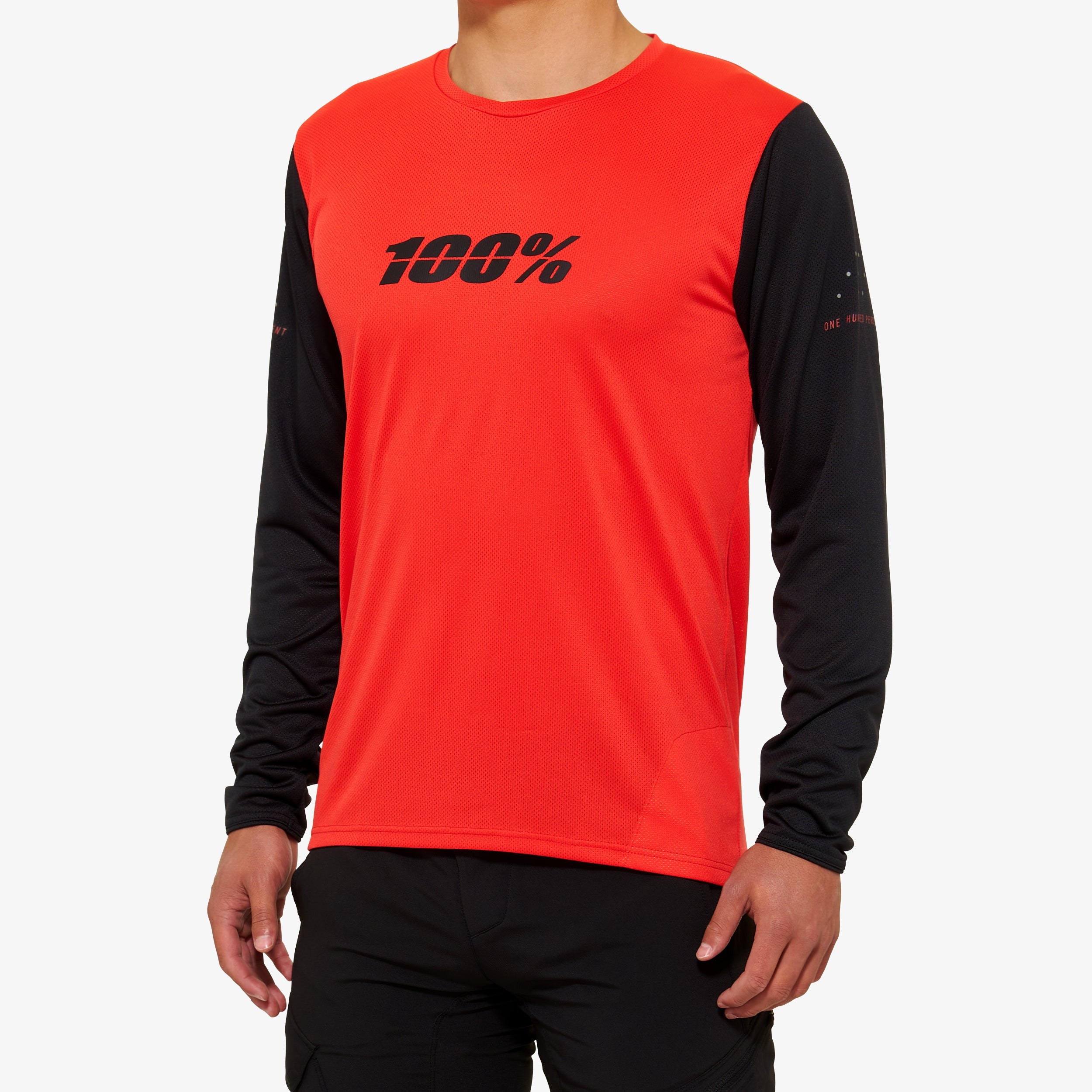 100 Percent Ridecamp Long Sleeve MTB Jersey in Red / Black 100 Percent Ridecamp Long Sleeve MTB Jersey in Red / Black