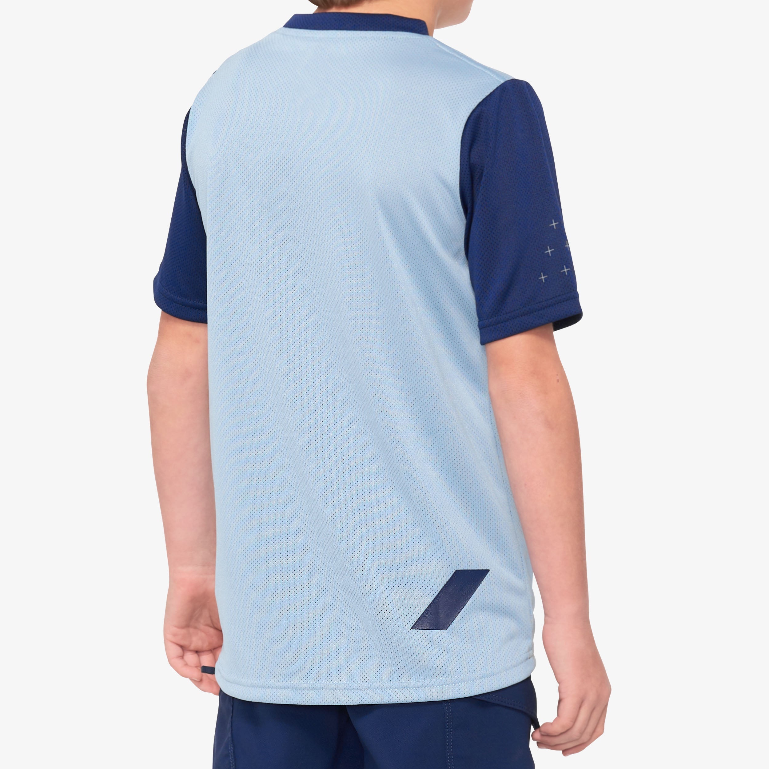 RIDECAMP Youth Short Sleeve Jersey Lt. Slate Blue/Navy - Secondary