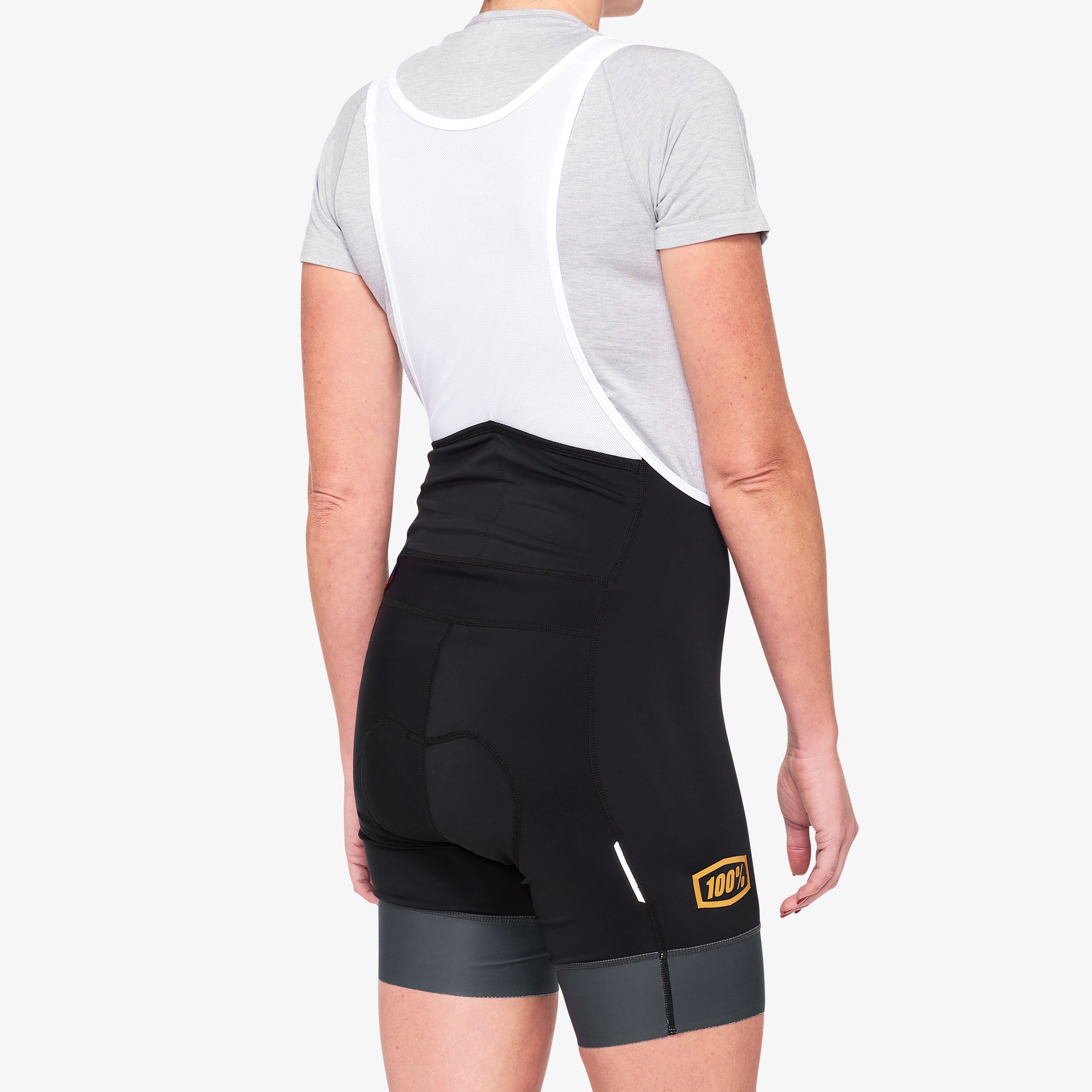 EXCEEDA Women's Bib Shorts Black/Charcoal - Secondary