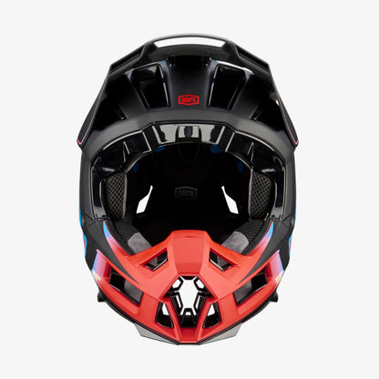 AIRCRAFT 2 Helmet Carbon Steel Blue/Neon Red